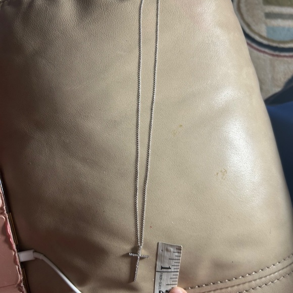 Tiffany & Co 18k white gold and diamonds cross with necklace - Picture 2 of 9